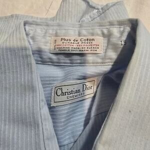 Christian Dior Chemises light striping blue button down